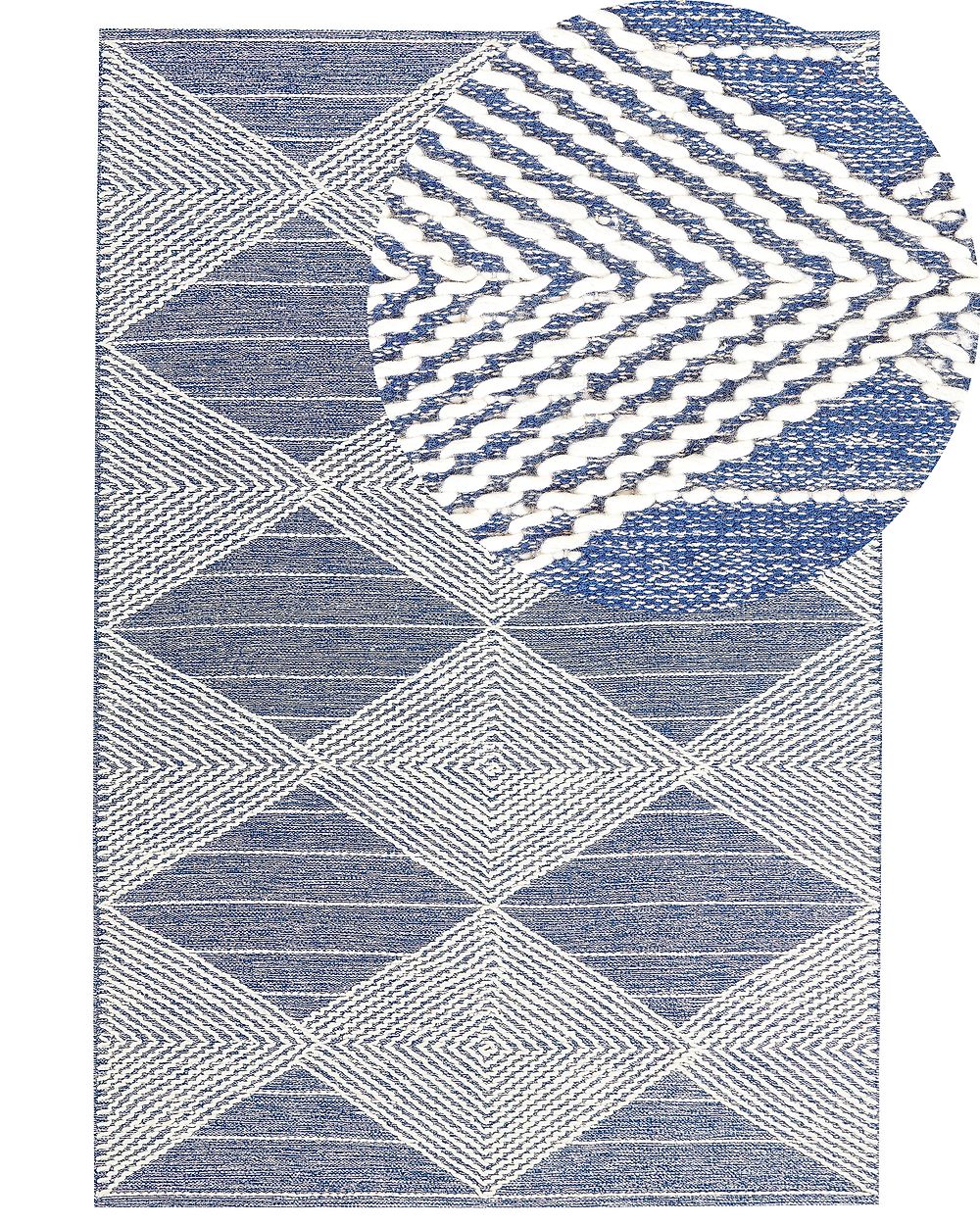 Rug DATCA Blue 160 x 230 cm Wool