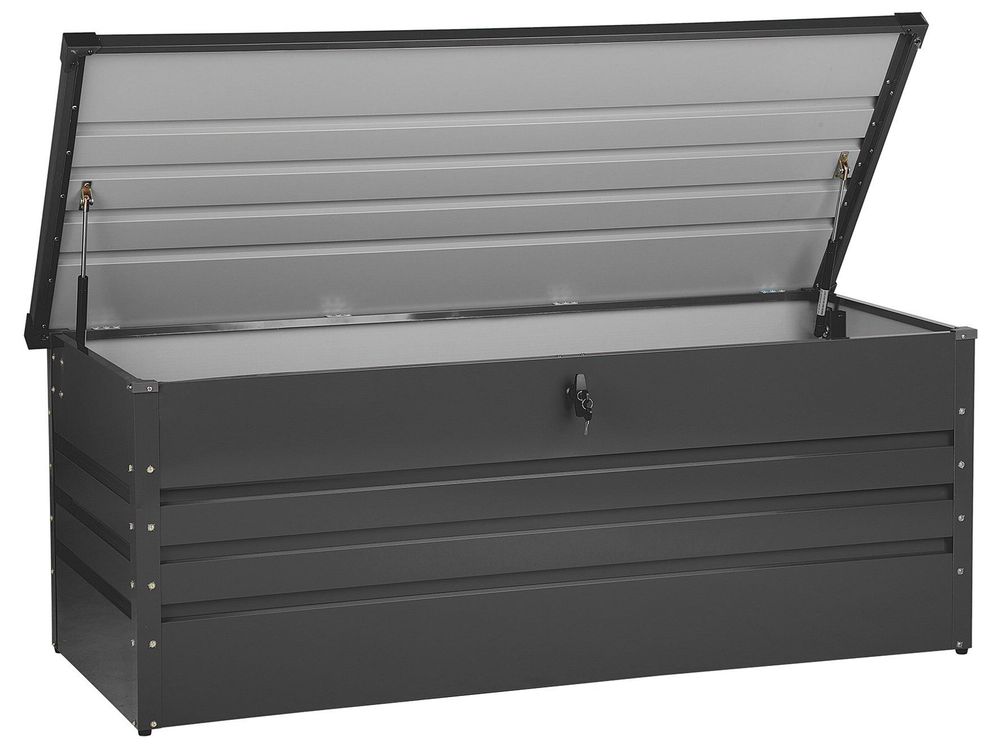 Kussenbox CEBROSA 165 cm 70 cm Metaal Grafietgrijs