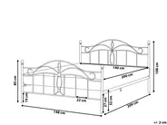 Bett mit Lattenrost Metall ANTLIA 140 x 200 cm Weiß_806762