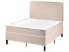 Boxspringbett Stoff COUNTESS 120 x 200 cm Beige