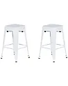 Set mit 2 Barhockern CABRILLO Metall Weiß