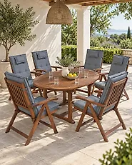 Sitzauflagen 6er Set JAVA/AMANTEA 50 x 70 cm Blau_1177671