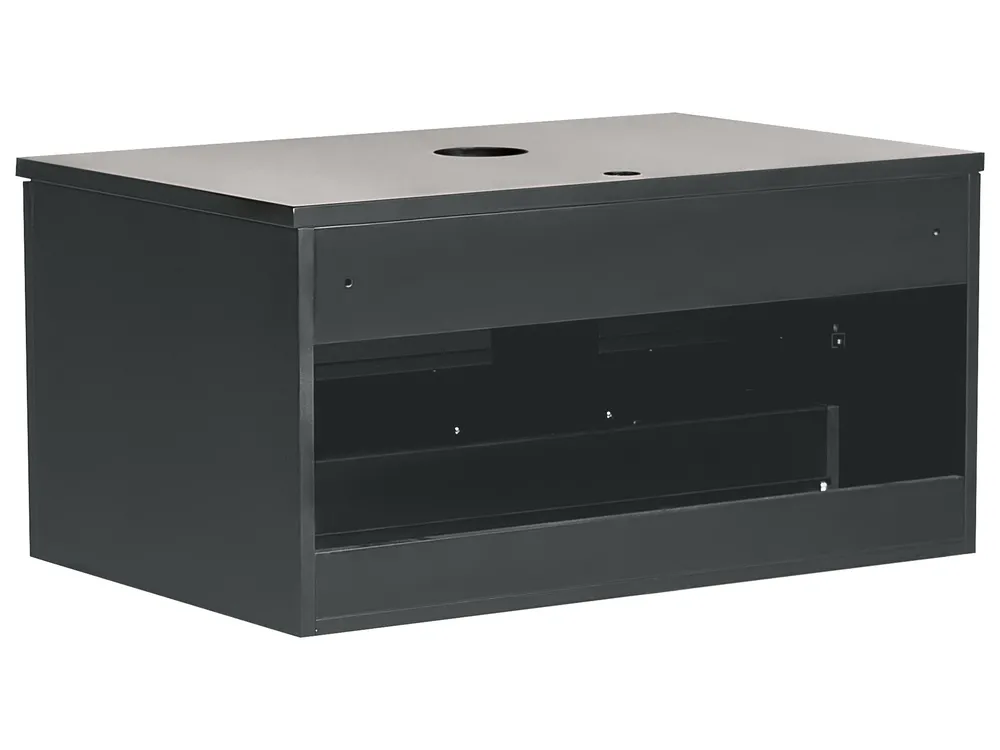 Wandmontierter Waschbeckenunterschrank ALZIRA 80 cm Schwarz_935040