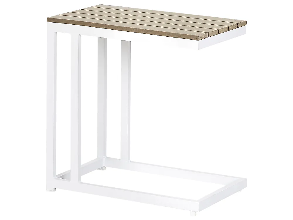 Outdoor Beistelltisch MESSINA 60 cm 35 cm Weiß