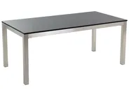 Gartenmöbel Set 6-Sitzer GROSSETO Granit poliert Grau / Schwarz_431602