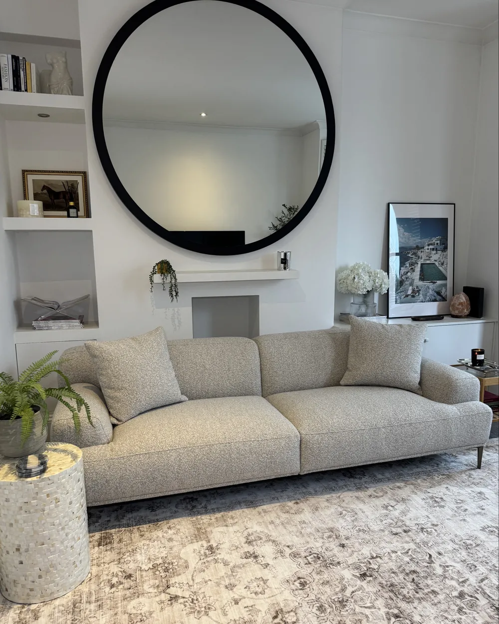 Sofa 3-Sitzer MATILA Bouclé Cremeweiß_1063143