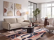 Bank 3-zits SKARO Chenille Beige_1156622