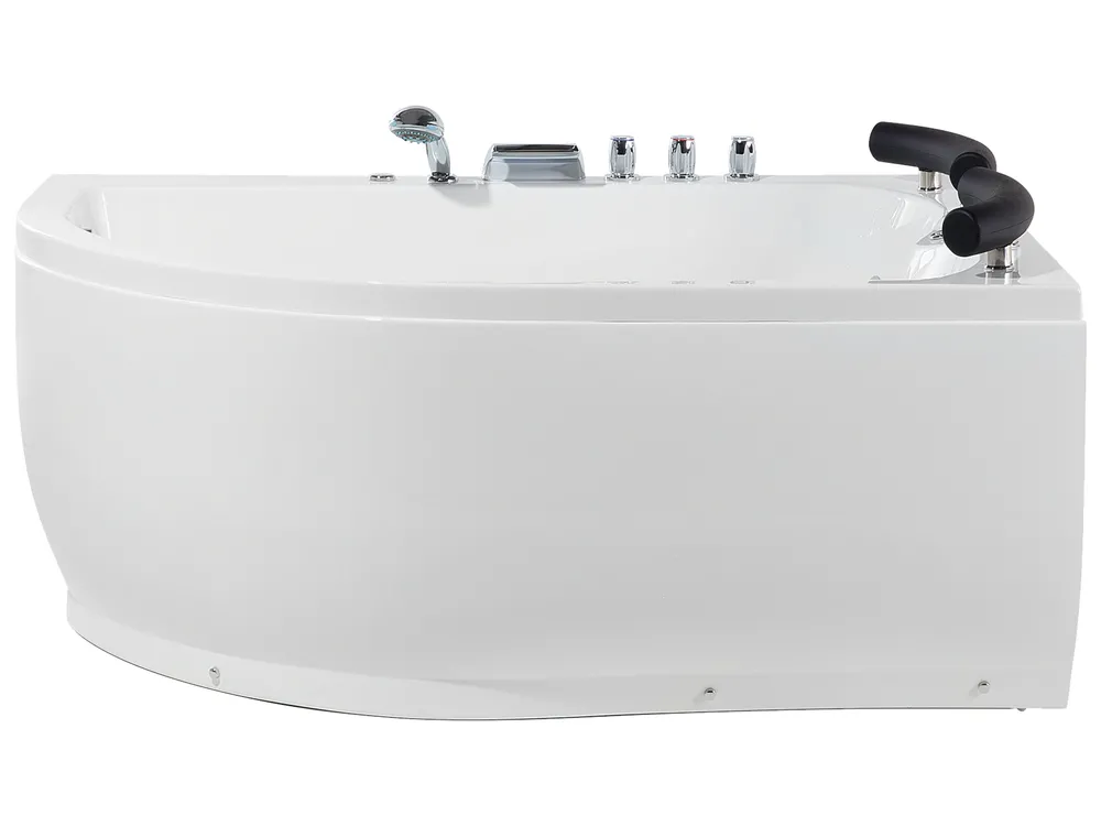 Corner Hot Tub with LED PARADISO 1580 x 1130 mm White Left Hand_680881