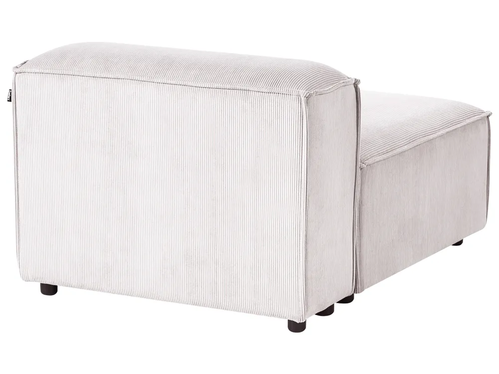 Modul Ecksofa 2-Sitzer ARDAL mit Ottomane Cord Cremeweiß linksseitig_1008067