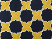 Lot de 2 coussins décoratifs MUSCARI 45 x 45 cm Coton Jaune Bleu Ikat_769150