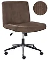 Schreibtischstuhl GEDDES Cord Dunkelbraun