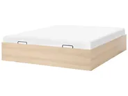 Bett mit Stauraum ohne Kopfteil ETEL Hellbraun 180 x 200 cm_1047590