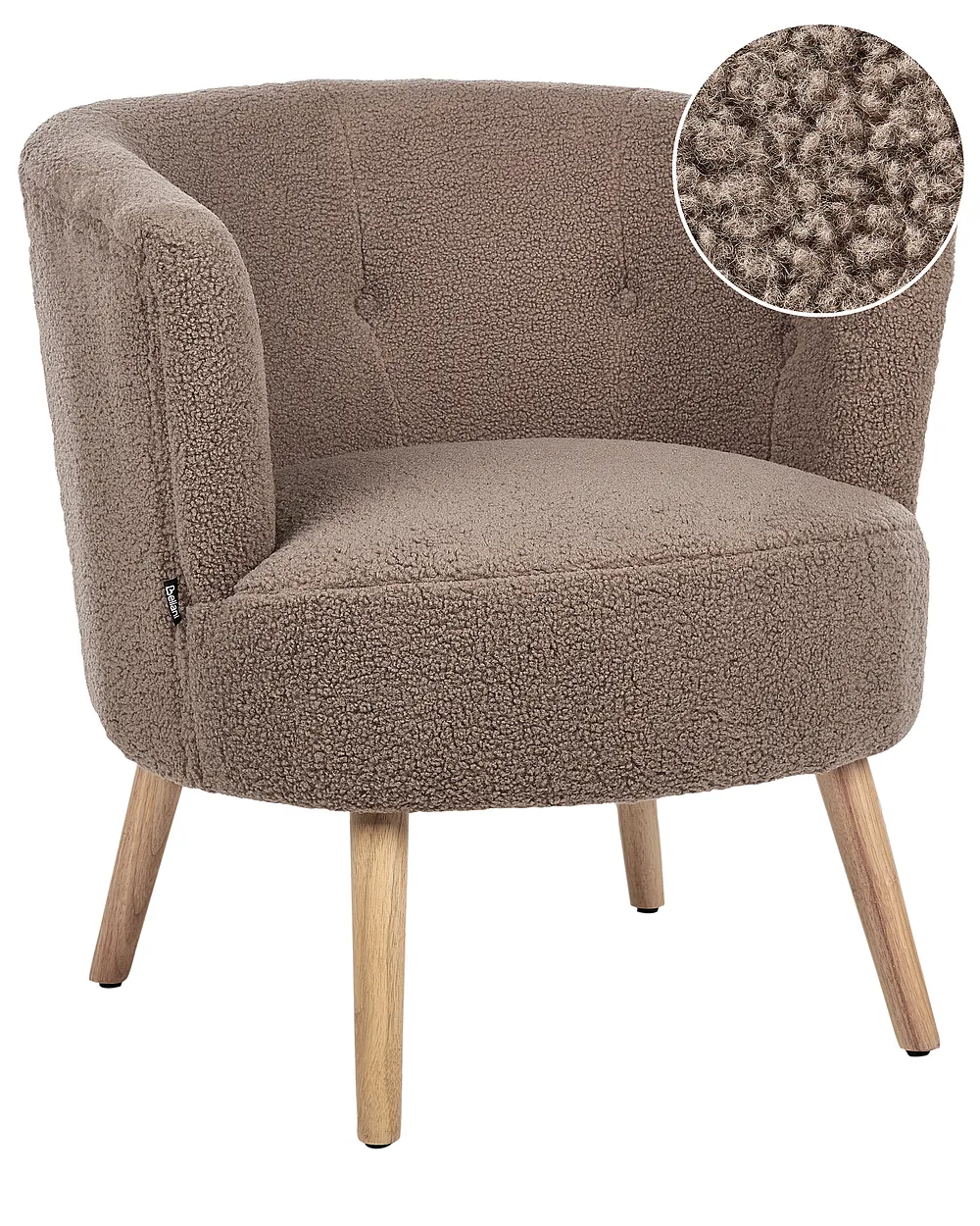 Sessel ODENZEN Stoff Cremeweiß