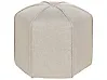 Pouffe WISHEK Faux Linen Beige
