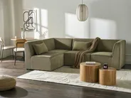 Modul Ecksofa 4-Sitzer LEMVIG Cord Grün rechtsseitig_1053531