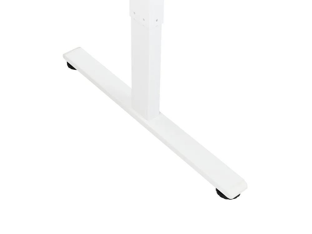 Eckschreibtisch elektrisch höhenverstellbar DESTINES 160 cm 109 cm Schwarz / Weiß rechtsseitig_927738