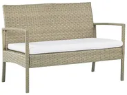 Lounge Set mit Tisch MARSALA Polyrattan Hellbraun_804534