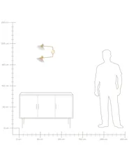 Wandlampe KADASSA verstellbar Metall Gold_884290