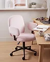 Schreibtischstuhl MORAGA Samtstoff Pastellrosa