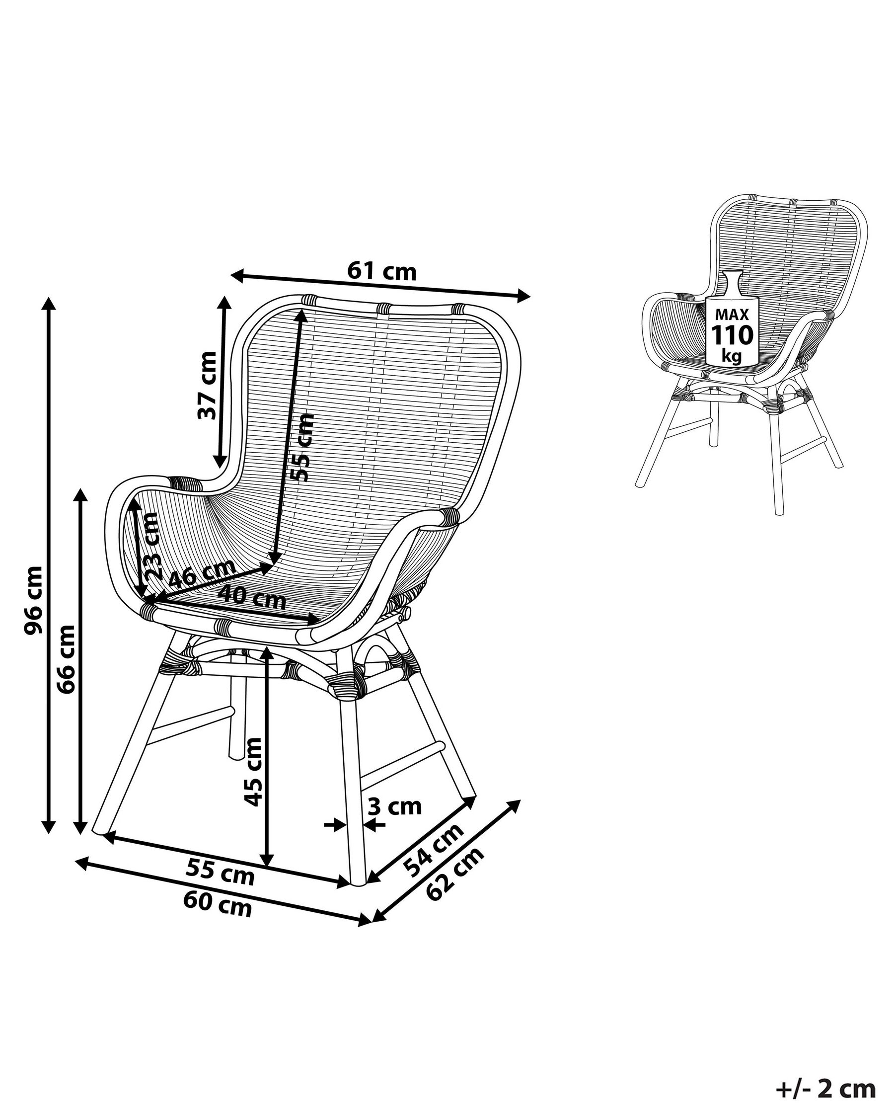Dining Chair TOGO Rattan Natural_794177