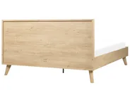 Bett mit Lattenrost Rattan MONPAZIER 160 x 200 cm Hellbraun_863387