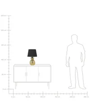 Tischlampe PINEAPPLE Keramik Gold_749113