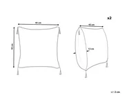 Dekokissen 2er Set AZALEA 45 x 45 cm Hellbeige Ohne Muster_815629