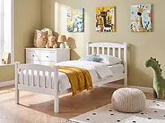 Bed Pine Wood GIVERNY 90 x 200 cm (EU Single) White_751174