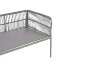 Garden Corner Sofa 3 Seater ONZO with Tables Metal Green Right Hand_1082845
