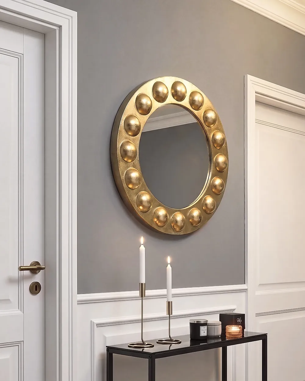 Wandspiegel ANHELO 63 cm 63 cm Glas Gold