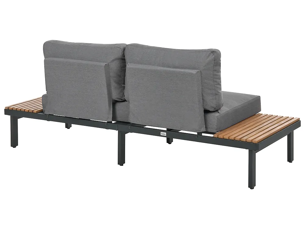 Garden Lounge Set with Table 5 Seater FIVIZZANO Acacia Wood Dark Grey_1161092