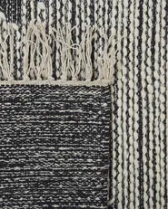 Teppich ARBAA Schwarz 140 x 200 cm Baumwolle_831316