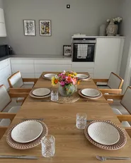 Ausziehbarer Esstisch DELMAS Helle Esche 160/200 cm 90 cm_1012557