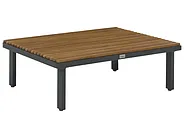 Garden Coffee Table FIVIZZANO 70 cm 90 cm Acacia Wood Dark Grey_1150986