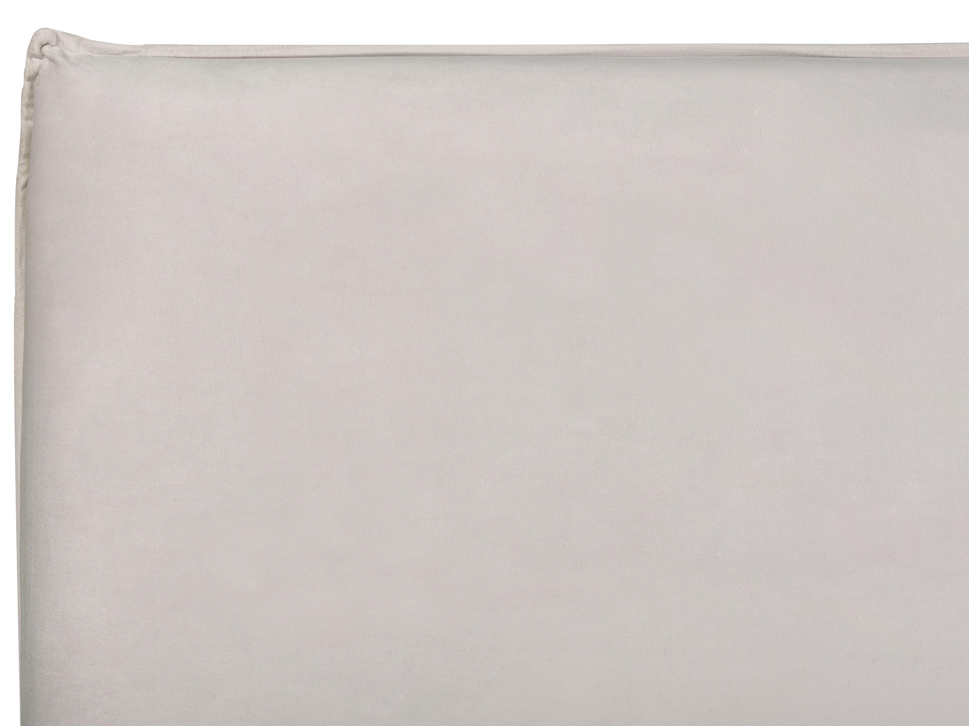 Ottoman Bed LAVAUR Velvet Off-White 160 x 200 cm (EU King Size)_870935
