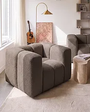 Bankenset 5-zits ANTOLA Bouclé Taupe_1161692