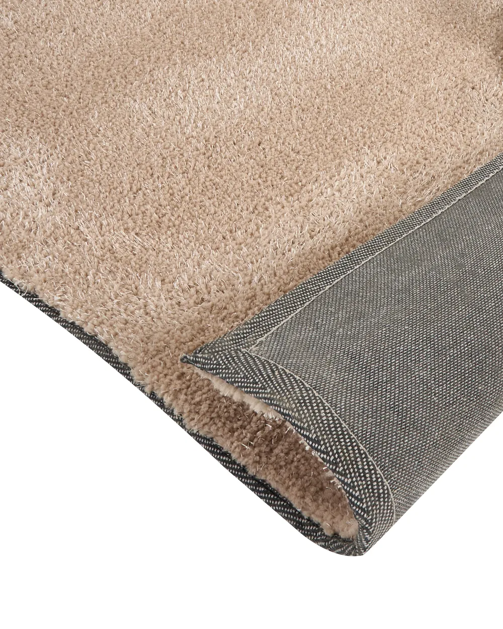 Shaggy Rug DEMRE Sand Beige 140 x 200 cm - Beliani.nl