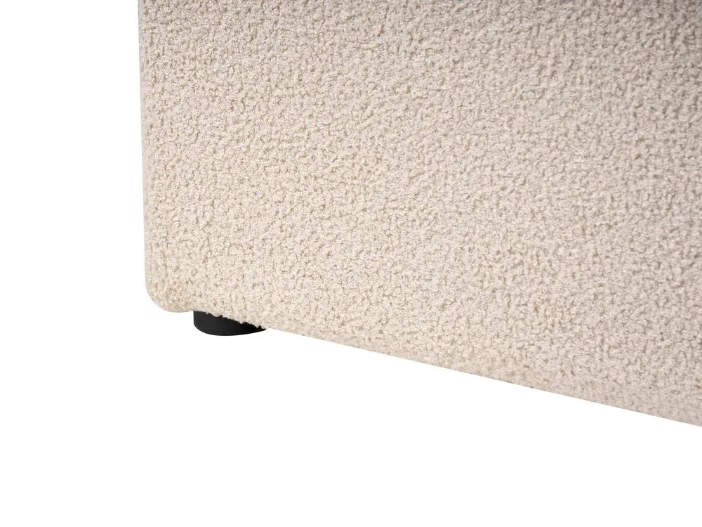 Ottoman Bed NANTERRE Boucle Beige 120 x 200 cm (EU Small Double)_1084458