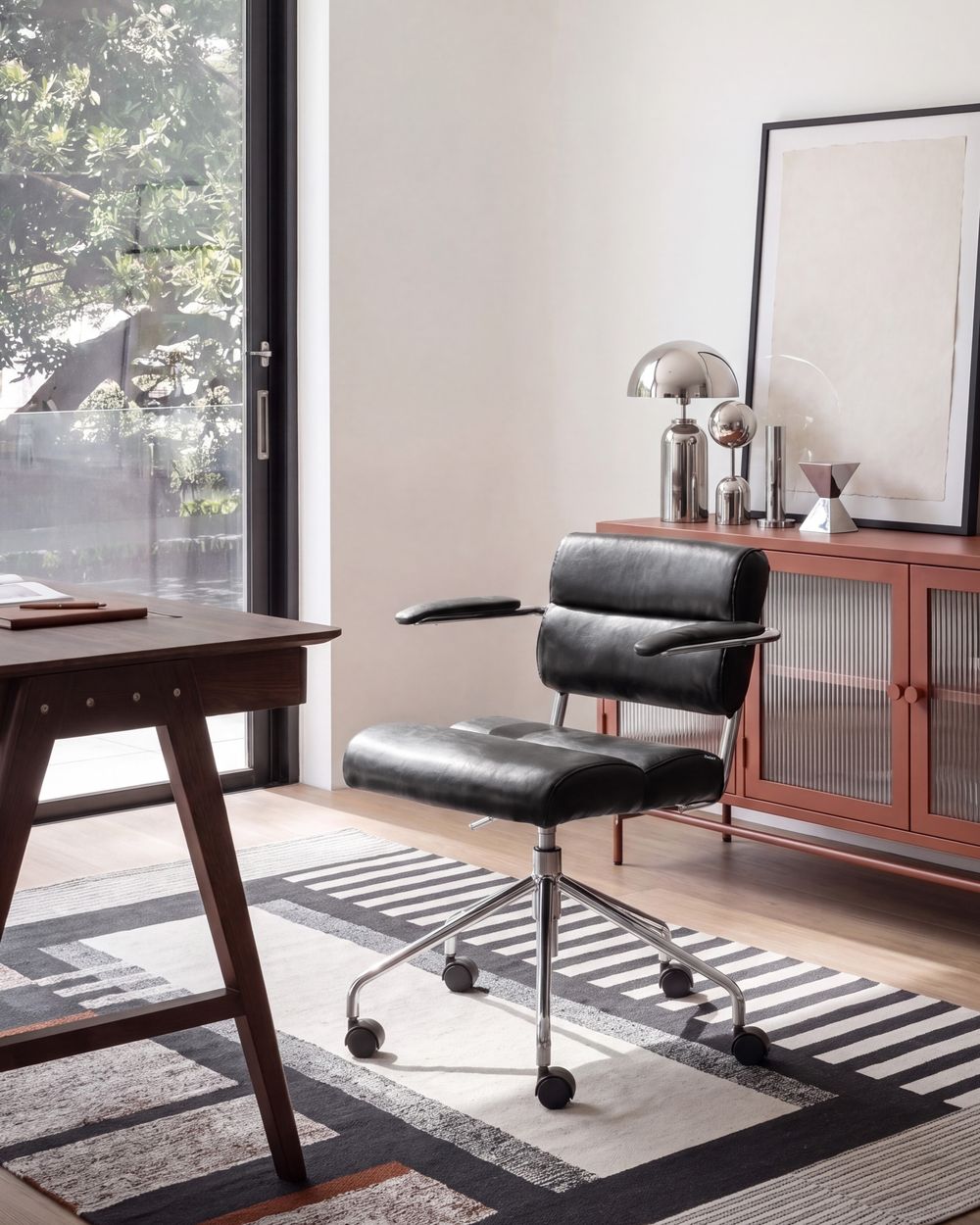 Desk Chair CANDOR Faux Leather Black