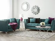 Sofa 2-Sitzer GAULA Samtstoff Blaugrün_706371