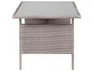 Gartentisch VITERBO 145 cm 80 cm Glas Hellgrau_862749