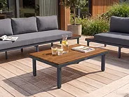 Garden Coffee Table FIVIZZANO 70 cm 90 cm Acacia Wood Dark Grey_1151095