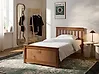 Bett mit Lattenrost Kiefernholz OLENDON 90 x 200 cm Braun