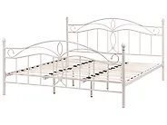 Bett mit Lattenrost Metall ANTLIA 180 x 200 cm Hellbeige_1165242