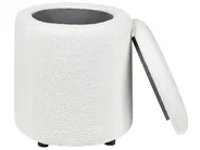 Pouf mit Stauraum MARYLAND Bouclé Cremeweiß_891997