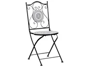 Bistro Set klappbar COMISO Metall Schwarz / Weiß_982145