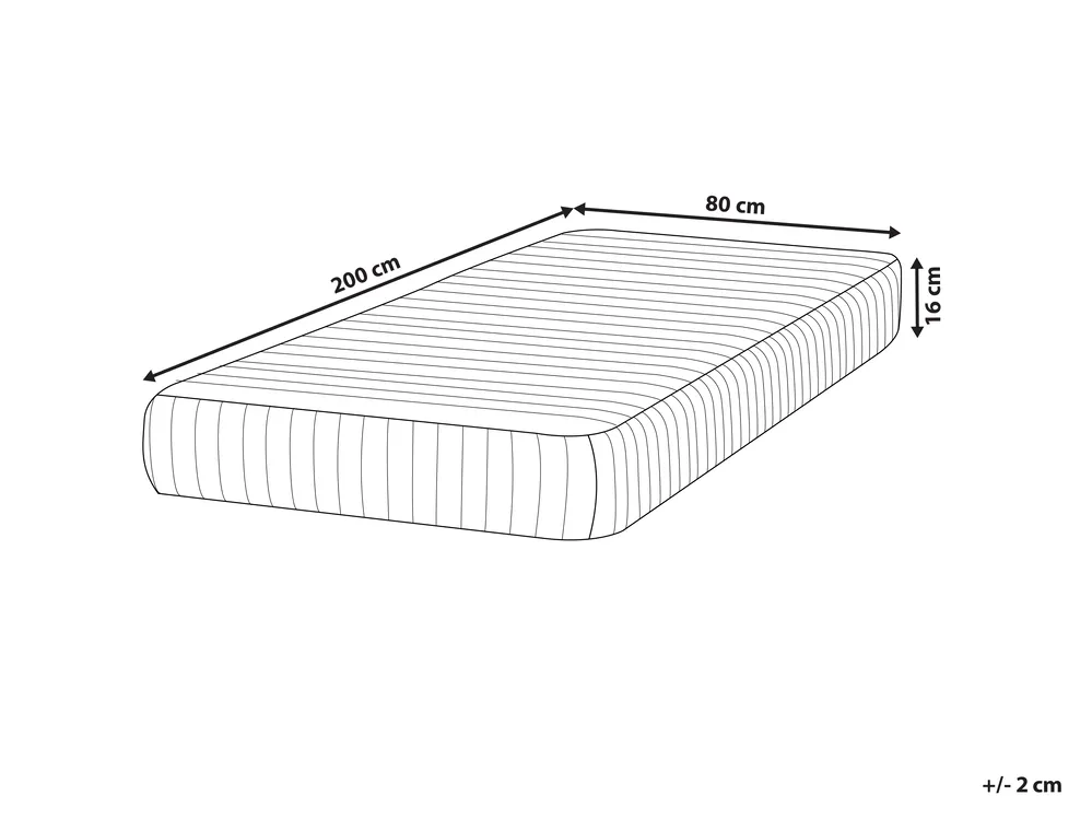 Taschenfederkernmatratze SPRING CORE FIRM H3/4 Fest 80 x 200 cm_917280