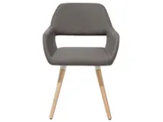 Esszimmerstuhl 2er Set CHICAGO Stoff Taupe_1078072