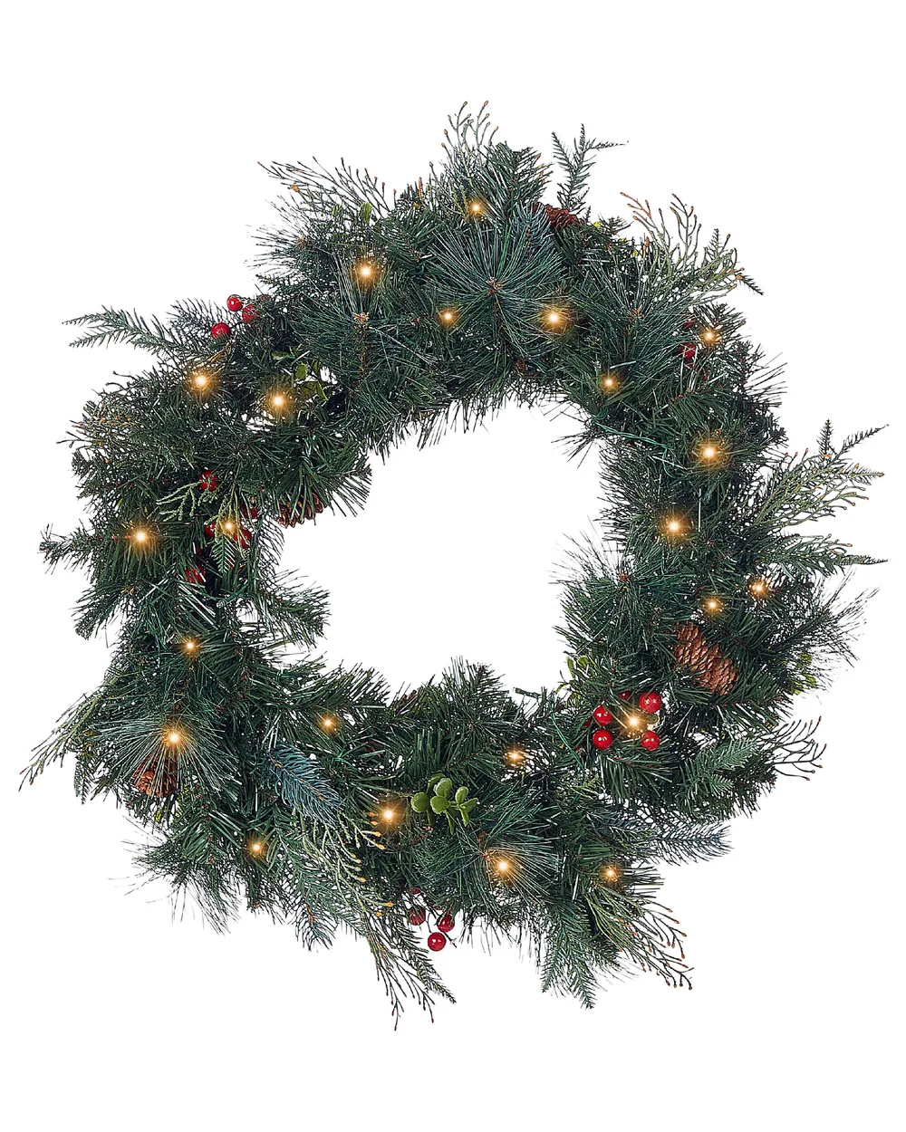 Weihnachtskranz LED ELBRUS 60 cm Grün