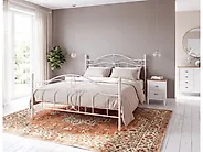 Bed Metaal ANTLIA 160 x 200 cm Lichtbeige_1165290